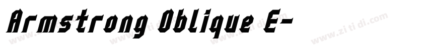 Armstrong Oblique E字体转换